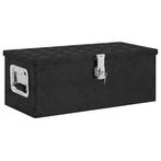 vidaXL Opbergbox 70x31x27 cm aluminium zwart, Verzenden, Nieuw