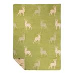 plaid hert all over olijfgroen 150x200cm, Verzenden, Nieuw