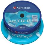 Verbatim | CD-R | 700 MB | AZO Crystal | 25 Stuks, Nieuw, Verzenden