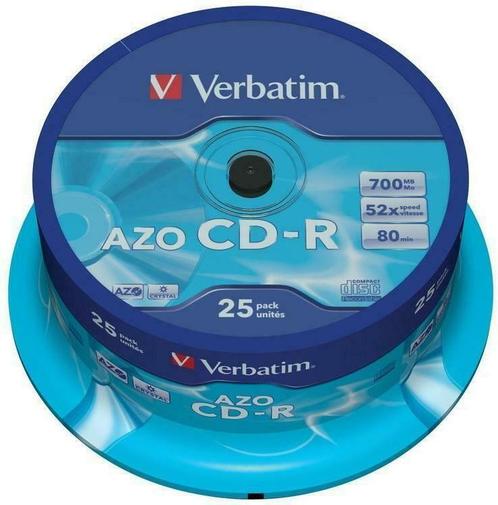 Verbatim | CD-R | 700 MB | AZO Crystal | 25 Stuks, Computers en Software, Beschrijfbare discs, Nieuw, Verzenden