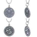 Echt zilveren ronde sterrenbeeld kettinghanger, Sieraden, Tassen en Uiterlijk, Kettinghangers, Verzenden, Nieuw, Zilver