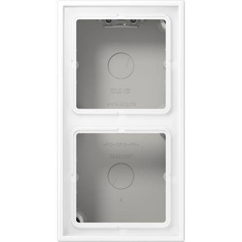 JUNG LS990 Opbouwrand 2V sneeuwwit mat LS582AWWM, Doe-het-zelf en Verbouw, Elektra en Kabels, Nieuw, Ophalen of Verzenden