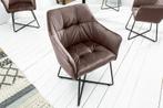 Exclusief design stoel LOFT fluweel taupe bruin met, Nieuw, Ophalen of Verzenden