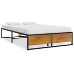 vidaXL Bedframe metaal zwart 120x200 cm, Huis en Inrichting, Slaapkamer | Bedden, Verzenden, Zwart, Nieuw, Twijfelaar