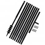 vidaXL Grondboor 80mm met 9m verlengstuk Staal, Verzenden, Nieuw
