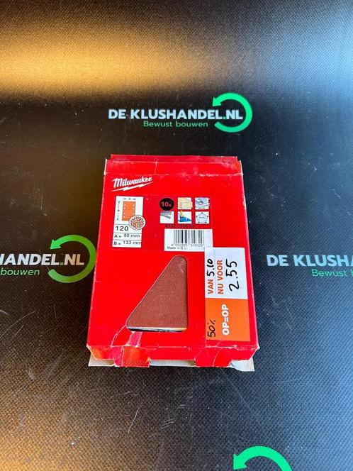 Milwaukee Schuurpapier 80x133 mm - P120, Doe-het-zelf en Verbouw, Gereedschap | Machine-onderdelen en Toebehoren, Ophalen of Verzenden