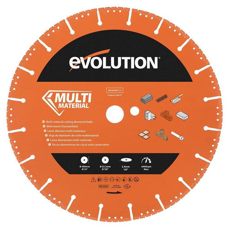 Evolution 300mm diamantblad Multi Material | MD300SEG-CS, Doe-het-zelf en Verbouw, Gereedschap | Machine-onderdelen en Toebehoren