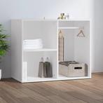 vidaXL Kledingkast 80x40x65 cm bewerkt hout wit, Huis en Inrichting, Kasten | Overige, Verzenden, Nieuw