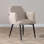50% Korting: Scandinavische eetkamerstoel Lars taupe, Ophalen, Scandinavisch, Zo goed als nieuw, Stof