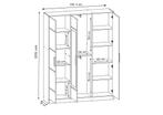 Kledingkast blanes 157 cm Zwart Wit 1 (Kledingkasten), Huis en Inrichting, Kasten | Kledingkasten, Verzenden, Nieuw, Overige houtsoorten