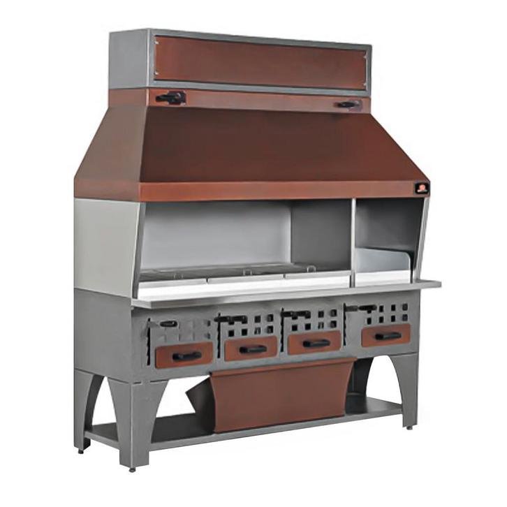 GGM Gastro | Wand-houtskoolgrill - 2,15 m | WGE215 | WGE215, Zakelijke goederen, Horeca | Keukenapparatuur, Nieuw in verpakking