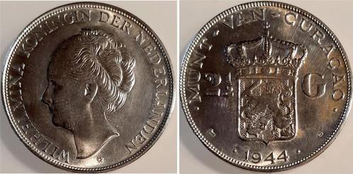 2,5 Gulden Curacoa 1944 Denver Wilhelmina Nederlandn Wilh..., Postzegels en Munten, Munten | Amerika, Verzenden