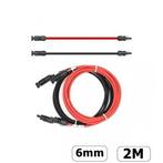 MC4 1-20 Meter 6mm Mannelijke-Vrouwelijke Kabel Rood/Zwar..., Verzenden, Nieuw