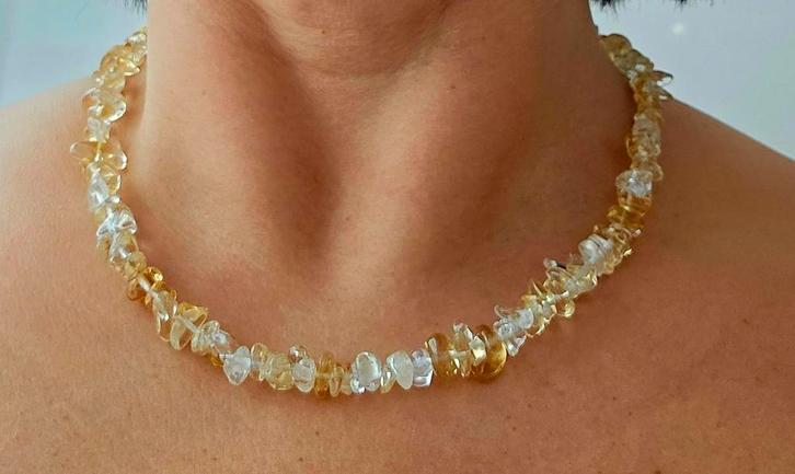 Citrien Ketting met slotje, Sieraden, Tassen en Uiterlijk, Kettingen, Ophalen of Verzenden