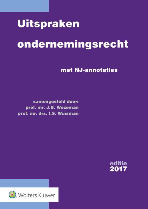 Uitspraken ondernemingsrecht 2017 9789013141481, Boeken, Wetenschap, Gelezen, Verzenden