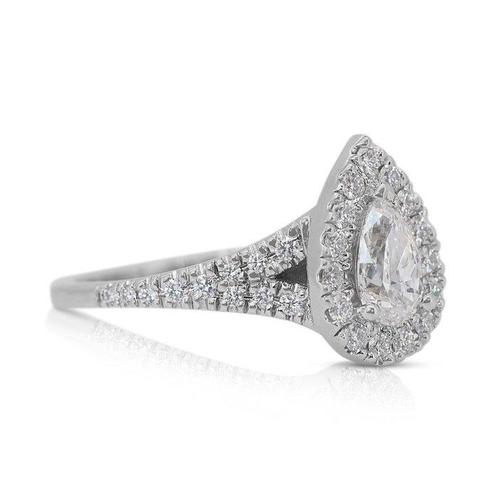 Ring - 14 karaat Witgoud - 1.67ct. tw. Diamant (Natuurlijk), Sieraden, Tassen en Uiterlijk, Ringen