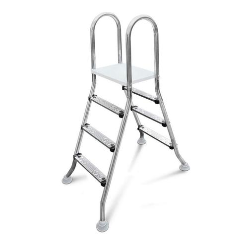 Weau A-frame RVS zwembadtrap 2 x 3 treden - AISI 304, Tuin en Terras, Zwembad-toebehoren, Nieuw, Verzenden