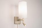 Rietveld Wandlampen - Wit, Beige, Zand - Stof, Metaal, Verzenden, Nieuw