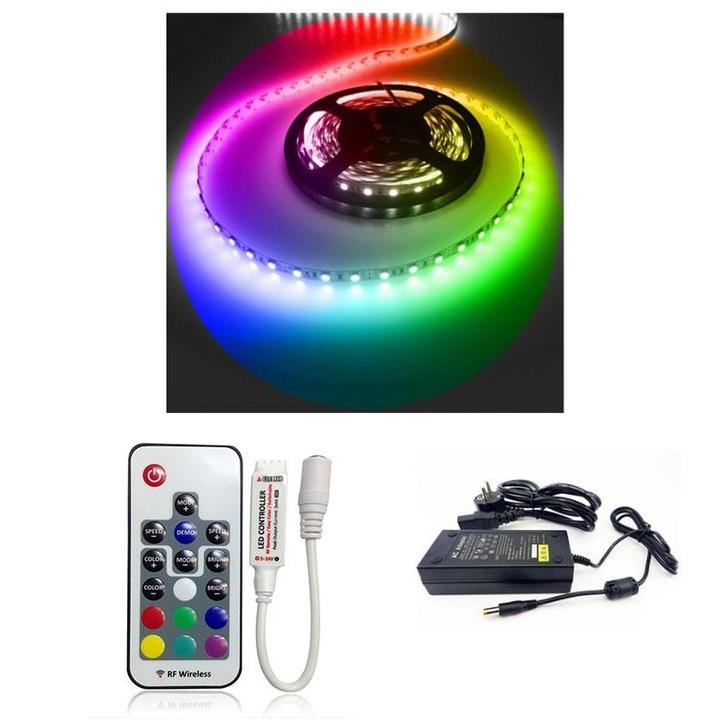 LEDstripSET RGB | 12V DC - 14,4W - 60 LED's/m | incl driver, Huis en Inrichting, Lampen | Overige, Nieuw, Verzenden