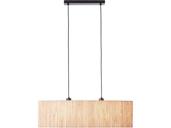 Brilliant Wimea - Hanglamp - E27 max 2x40W - Zwart/Nature, Huis en Inrichting, Lampen | Hanglampen, Zo goed als nieuw, Verzenden