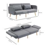 TRUUSK 3-zitsbank Met Slaapfunctie, 170x83x80cm, Met 3-traps, Huis en Inrichting, Verzenden, Nieuw