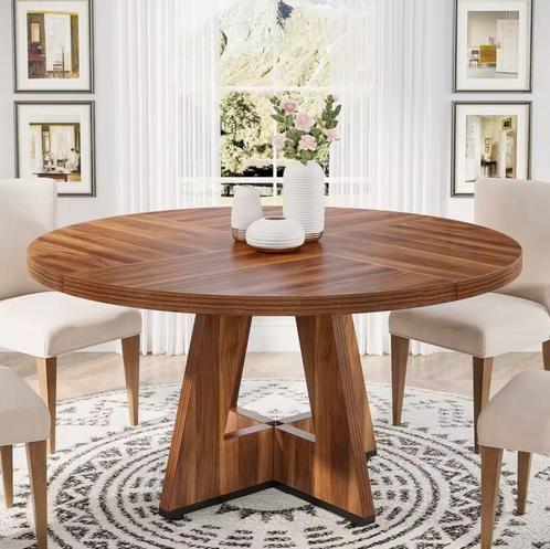 Nieuwe Ronde Eettafel 120cm – Boerderijstijl Hout, Landelijk, Huis en Inrichting, Tafels | Eettafels, 100 tot 150 cm, 100 tot 150 cm