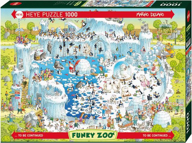 Funky Zoo - Polar Habitat Puzzel (1000 stukjes) | Heye -, Hobby en Vrije tijd, Denksport en Puzzels, Nieuw, Verzenden