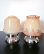 Plafondlamp (2) - melkglas - Spritzdecor, Antiek en Kunst, Antiek | Lampen