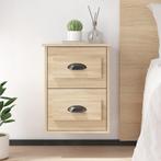 vidaXL Nachtkastjes 2 st wandgemonteerd 41,5x36x53 cm sonoma, Huis en Inrichting, Slaapkamer | Nachtkastjes, Minder dan 45 cm