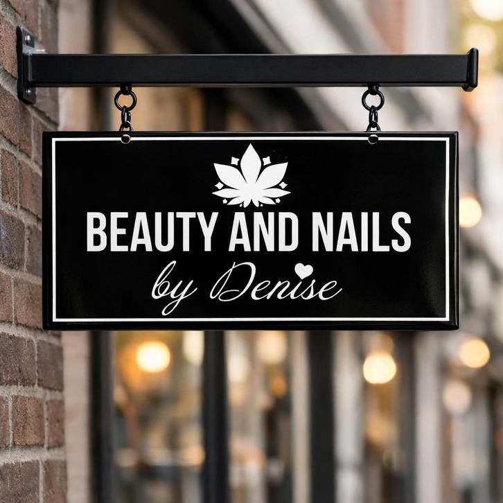 Dubbelzijdig uithangbord Modern 40x20 cm, Verzamelen, Merken en Reclamevoorwerpen, Verzenden