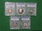 Verenigde Staten. 1 / 50 Cents (5 coins) 1983/1987 PF69 DCAM, Postzegels en Munten, Munten | Europa | Niet-Euromunten