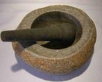 pot en vijzel, kruiden stamper, medicijn stamper natuursteen, Ophalen of Verzenden, Nieuw