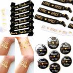 Vrijgezellenfeest set met sluier, sjerp, buttons en tattoos, Kleding | Dames, Trouwkleding en Trouwaccessoires, Verzenden, Wit