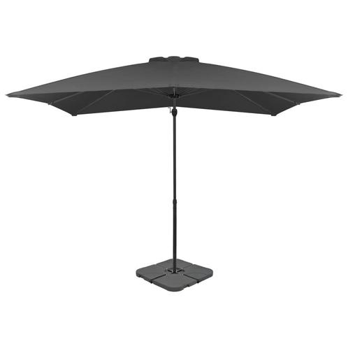 vidaXL Parasol met draagbare voet antracietkleurig, Tuin en Terras, Parasols, Nieuw, Minder dan 1 meter, Verzenden