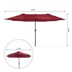 TRUUSK e Parasol, Tuinparasol, Marktparasol, Dubbele Parasol, Tuin en Terras, Parasols, Verzenden, Nieuw