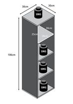 Boekenkast Skylar MDF-Eiken 106x30x30cm (Meubelen), Huis en Inrichting, Verzenden, Nieuw