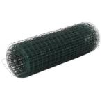 vidaXL Kippengaas 10x0,5 m staal met PVC coating groen, Tuin en Terras, Schuttingen, Verzenden, Nieuw, IJzer, Minder dan 1 meter