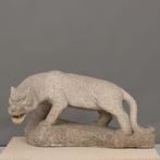 Granieten beeldhouwwerk van een tijger  (tora) - 82,5 kg -
