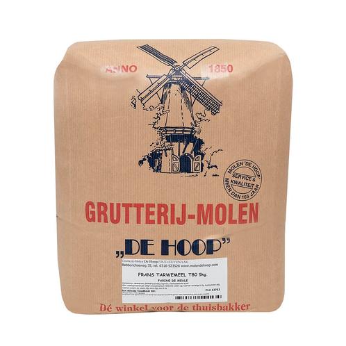Molen de Hoop Franse Tarwemeel T80 5kg (Farine Meule), Hobby en Vrije tijd, Taarten en Cupcakes maken, Nieuw, Verzenden