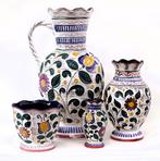 BAY Keramik - Vaas (4) - Blumenreliefdekor - Keramiek - West, Antiek en Kunst, Antiek | Glas en Kristal