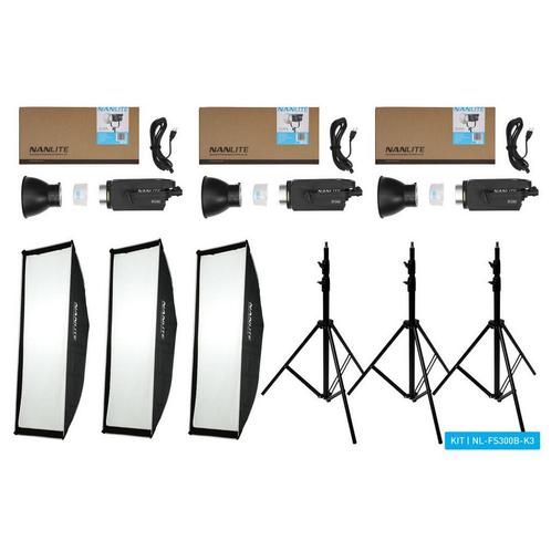 Nanlite FS-300B LED Triple Kit, Audio, Tv en Foto, Fotografie | Fotostudio en Toebehoren, Overige typen, Nieuw, Ophalen of Verzenden