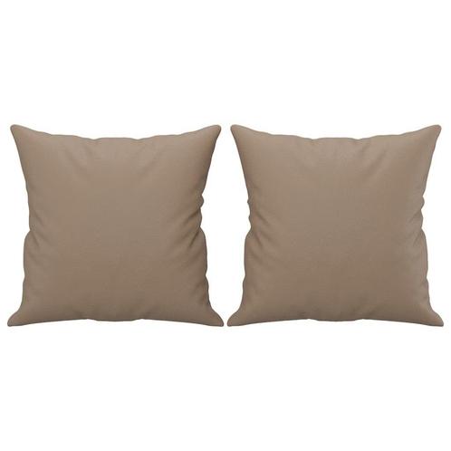 Sierkussens Cappuccino Leerlook | Tweedekansje | Must-have!, Huis en Inrichting, Woonaccessoires | Kussens, Vierkant, Bruin, Nieuw