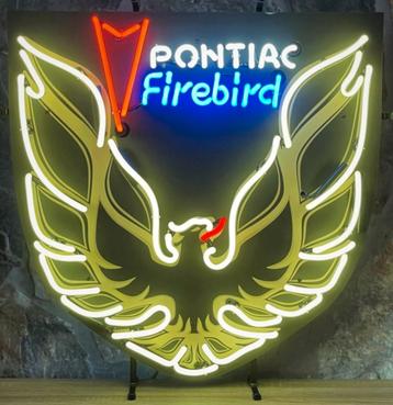 Pontiac Firebird Neon Verlichting Met Achterplaat 60 x 60 cm beschikbaar voor biedingen