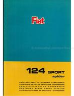1966 FIAT 124 SPORT SPIDER CARROSSERIE ONDERDELENHANDBOEK, Auto diversen, Handleidingen en Instructieboekjes