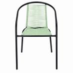 Tuinstoel staal met gevlochten zitting – 72 cm – groen, Tuin en Terras, Ophalen of Verzenden, Nieuw