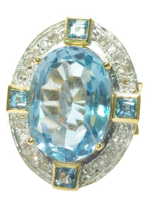 Zonder Minimumprijs - Ring - 9 kt. Geel goud, Zilver, Sieraden, Tassen en Uiterlijk, Ringen