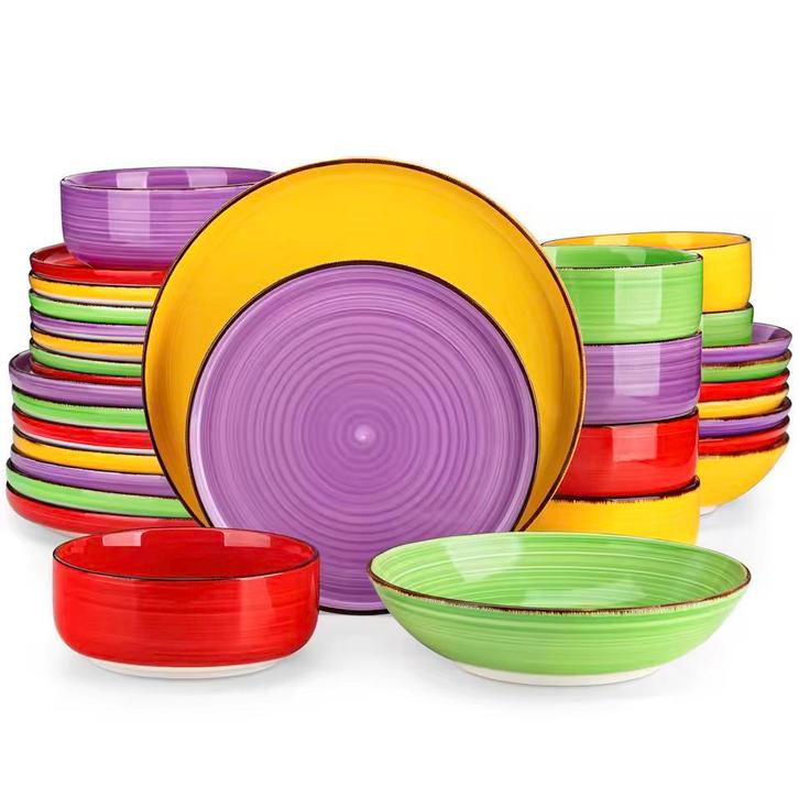 Retro Modern Kleurrijke Stijl Luxe Servies Set - Keramisch, Huis en Inrichting, Keuken | Servies, Compleet servies, Nieuw, Keramiek