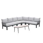 Garden Impressions Milan loungeset 5-delig - donker grijs, Verzenden, Nieuw