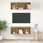 vidaXL Wandgemonteerde TV-kasten 2 pcs artisanaal, Minder dan 50 cm, Verzenden, 100 tot 150 cm, Nieuw