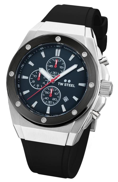 TW Steel CE4104 CEO Tech chronograaf horloge 44 mm, Sieraden, Tassen en Uiterlijk, Horloges | Heren, Kunststof, Nieuw, Staal, Overige merken